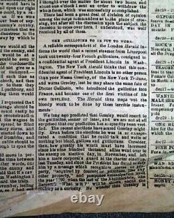 Rare CONFEDERATE Battle of Fredericksburg Union Defeat 1862 Civil War Newspaper