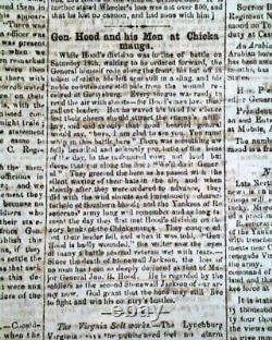 Rare CONFEDERATE Civil War Winston NC North Carolina 1861 Southern Old Newspaper