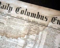 Rare CONFEDERATE Columbus GA Muscogee County Georgia 1862 Civil War Newspaper