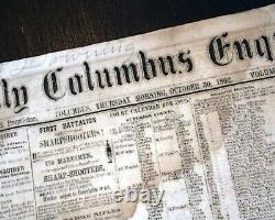 Rare CONFEDERATE Columbus GA Muscogee County Georgia 1862 Civil War Newspaper