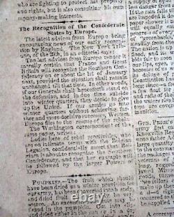 Rare CONFEDERATE Columbus GA Muscogee County Georgia 1862 Civil War Newspaper