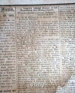 Rare CONFEDERATE Columbus GA Muscogee County Georgia 1862 Civil War Newspaper