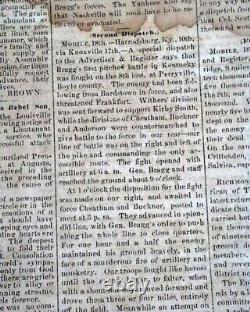 Rare CONFEDERATE Columbus GA Muscogee County Georgia 1862 Civil War Newspaper