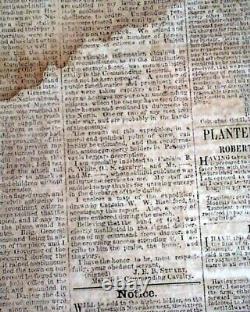 Rare CONFEDERATE Columbus GA Muscogee County Georgia 1862 Civil War Newspaper