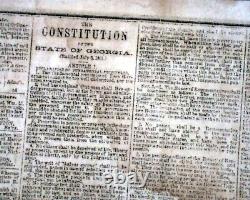 Rare CONFEDERATE Columbus GA Muscogee County Georgia 1862 Civil War Newspaper