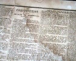 Rare CONFEDERATE Columbus GA Muscogee County Georgia 1862 Civil War Newspaper