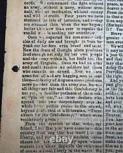 Rare CONFEDERATE Houston TX Texas with Jefferson Davis Civil War 1864 Newspaper