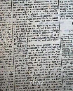 Rare CONFEDERATE Houston TX Texas with Jefferson Davis Civil War 1864 Newspaper