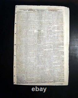 Rare CONFEDERATE Houston TX Texas with Jefferson Davis Civil War 1864 Newspaper