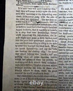 Rare CONFEDERATE Houston TX Texas with Jefferson Davis Civil War 1864 Newspaper