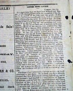 Rare CONFEDERATE Houston TX Texas with Jefferson Davis Civil War 1864 Newspaper