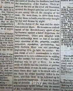 Rare CONFEDERATE Houston TX Texas with Jefferson Davis Civil War 1864 Newspaper