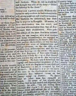 Rare CONFEDERATE Houston TX Texas with Jefferson Davis Civil War 1864 Newspaper