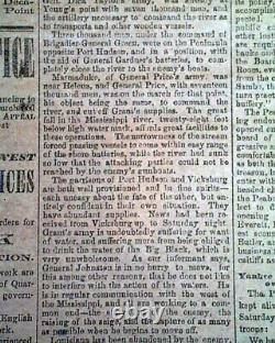 Rare CONFEDERATE Lee to Gettysburg & Stonewall Jackson Death 1863 Civil War News