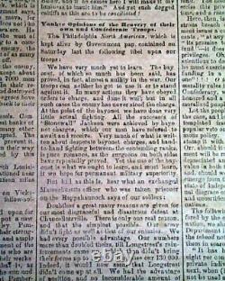 Rare CONFEDERATE Lee to Gettysburg & Stonewall Jackson Death 1863 Civil War News