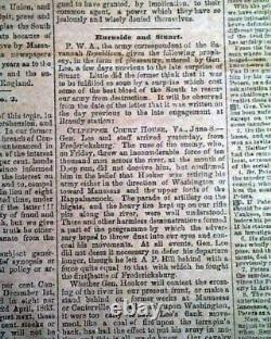 Rare CONFEDERATE Lee to Gettysburg & Stonewall Jackson Death 1863 Civil War News