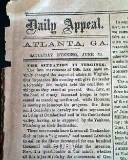 Rare CONFEDERATE Lee to Gettysburg & Stonewall Jackson Death 1863 Civil War News