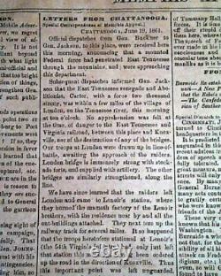 Rare CONFEDERATE Lee to Gettysburg & Stonewall Jackson Death 1863 Civil War News