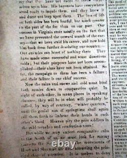 Rare CONFEDERATE Raleigh NC North Carolina CIVIL WAR Nearing End 1864 Newspaper