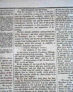 Rare CONFEDERATE Raleigh NC North Carolina Final Months CIVIL WAR 1865 Newspaper