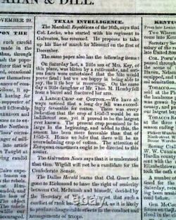 Rare CONFEDERATE STRONGHOLD Memphis TN Tennessee Civil War 1861 Old Newspaper