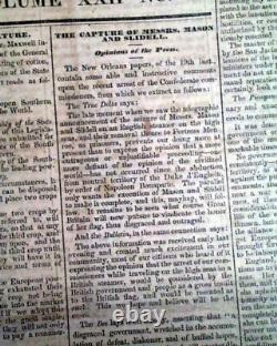 Rare CONFEDERATE STRONGHOLD Memphis TN Tennessee Civil War 1861 Old Newspaper