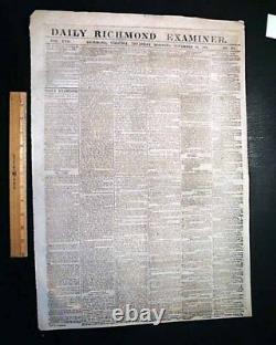 Rare CONFEDERATE VA with Battle of Lookout Mountain Bragg 1863 Civil War Newspaper