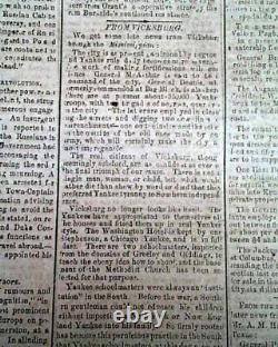 Rare CONFEDERATE VA with Battle of Lookout Mountain Bragg 1863 Civil War Newspaper