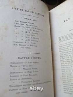 Rare CONTEMPORARY CLASSIC 1863 2 Volume, Civil War History Book by S. C. Abbott