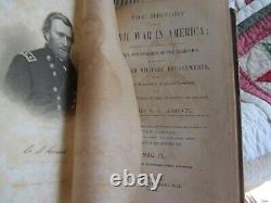 Rare CONTEMPORARY CLASSIC 1863 2 Volume, Civil War History Book by S. C. Abbott