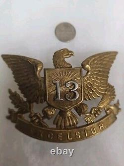Rare Civil War 13th Helmet Plate