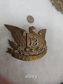 Rare Civil War 13th Helmet Plate
