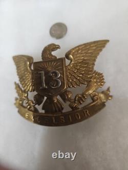 Rare Civil War 13th Helmet Plate