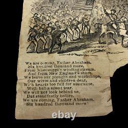 Rare Civil War Abe Lincoln Union We Are Coming, Father Abra'am Printed Poem