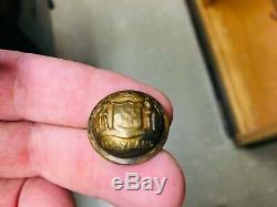 Rare Civil War Maryland Confederate Coat Button Gorgeous Patina Full Shank Cased