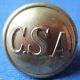 Rare Confederate Civil War CSA coat button, wartime production, near MINT #4