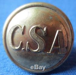 Rare Confederate Civil War CSA coat button, wartime production, near MINT #4