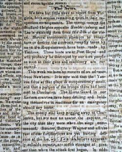 Rare Confederate Civil War Winston NC North Carolina 1863 Southern old Newspaper