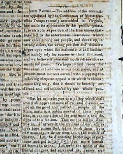 Rare Confederate Civil War Winston NC North Carolina 1863 Southern old Newspaper