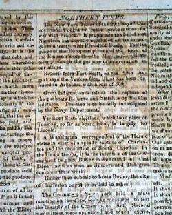 Rare Confederate Civil War Winston NC North Carolina 1863 Southern old Newspaper