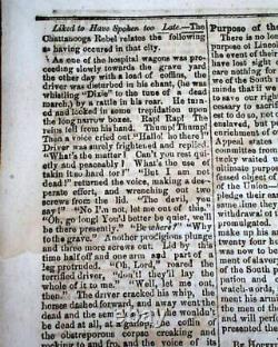 Rare Confederate Civil War Winston NC North Carolina 1863 Southern old Newspaper