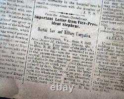 Rare Confederate Columbus GA Muscogee County Georgia 1862 Civil War Newspaper