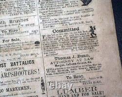 Rare Confederate Columbus GA Muscogee County Georgia 1862 Civil War Newspaper