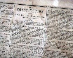 Rare Confederate Columbus GA Muscogee County Georgia 1862 Civil War Newspaper