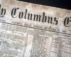 Rare Confederate Columbus Georgia Battle of Antietam 1862 Civil War Newspaper