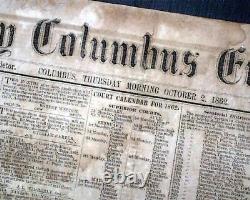 Rare Confederate Columbus Georgia Battle of Antietam 1862 Civil War Newspaper