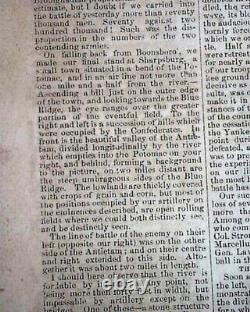 Rare Confederate Columbus Georgia Battle of Antietam 1862 Civil War Newspaper