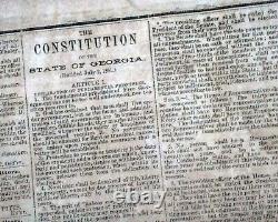 Rare Confederate Columbus Georgia Battle of Antietam 1862 Civil War Newspaper