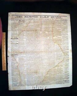 Rare Confederate Memphis Tennessee Montgomery Alabama Civil War 1864 Newspaper