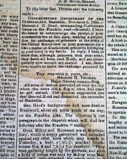 Rare Confederate Memphis Tennessee Montgomery Alabama Civil War 1864 Newspaper